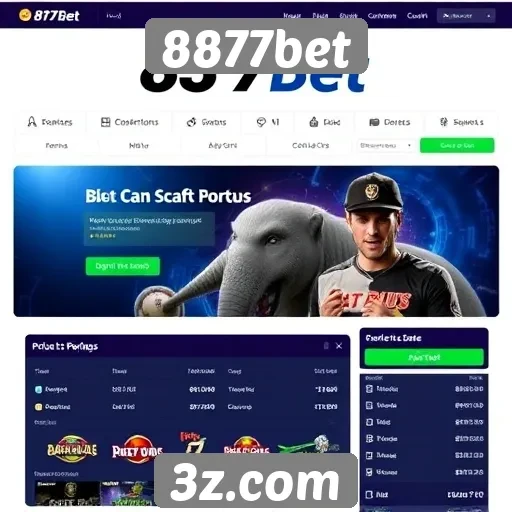 Acessibilidade e interface do site 8877bet